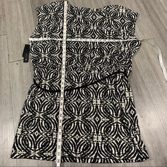 AB STUDIO Black & White Knit Popover Dress NWT size XL - Picture 7 of 7